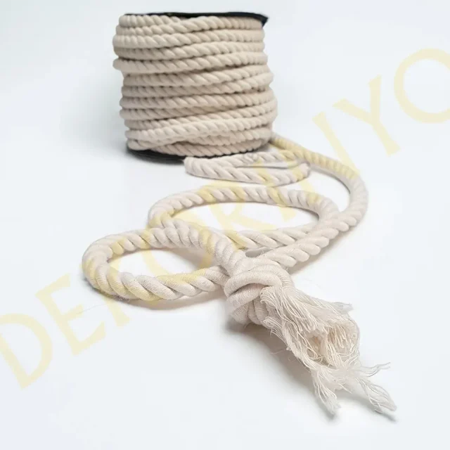 Kırık Beyaz Renk Örgü Halat ipi