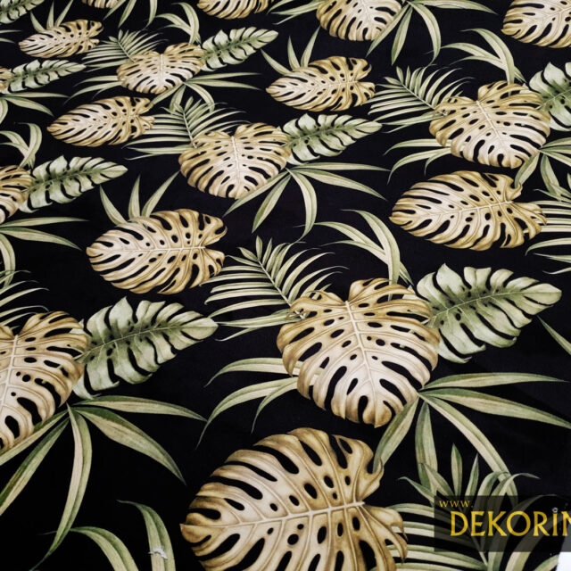 Yaprak Desenli Döşemelik Kumaş