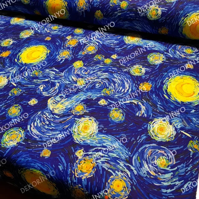 Van Gogh Yıldızlı Gece Kumaş