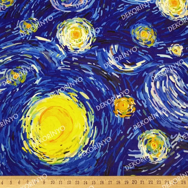 Van Gogh Yıldızlı Gece Kumaş
