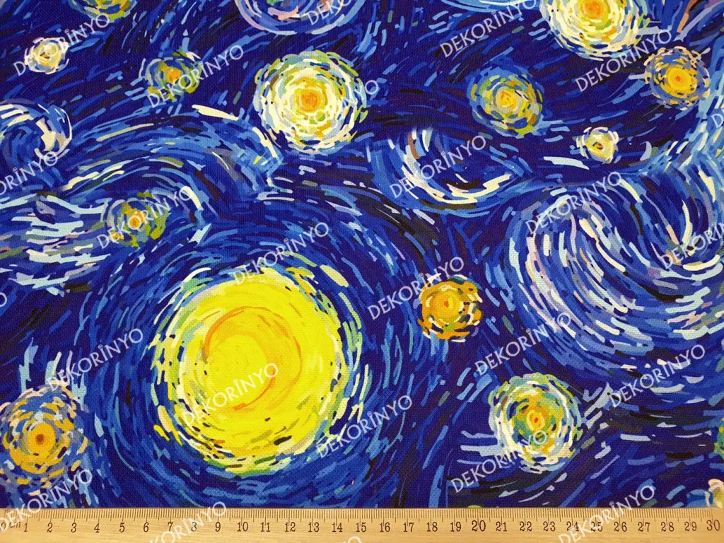 Van Gogh Yıldızlı Gece Kumaş