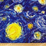 Van Gogh Yıldızlı Gece Kumaş