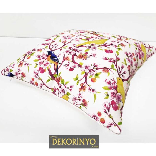 Kanarya Desenli Yastık