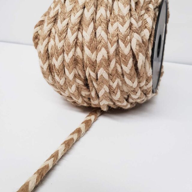 Krem Örgü Jüt Şerit