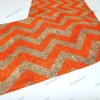 Turuncu Zigzag Desenli Runner