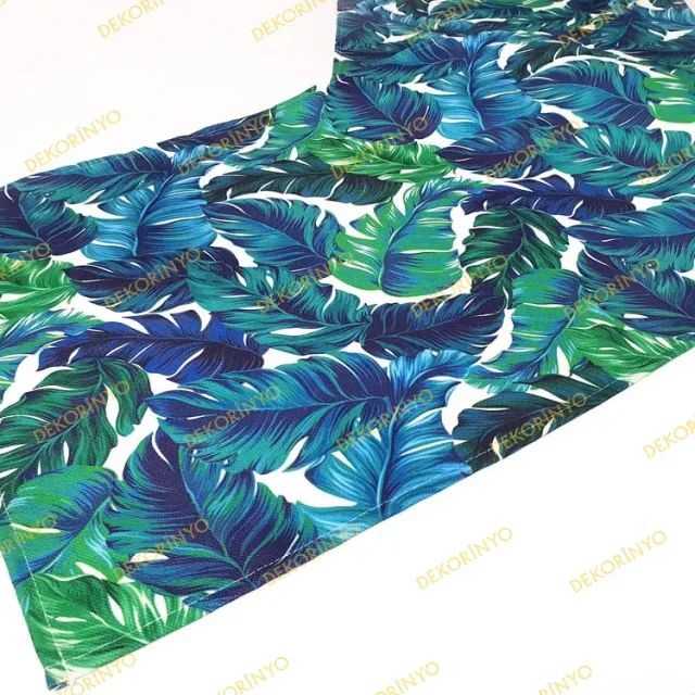 Muz Yaprağı Desenli Runner