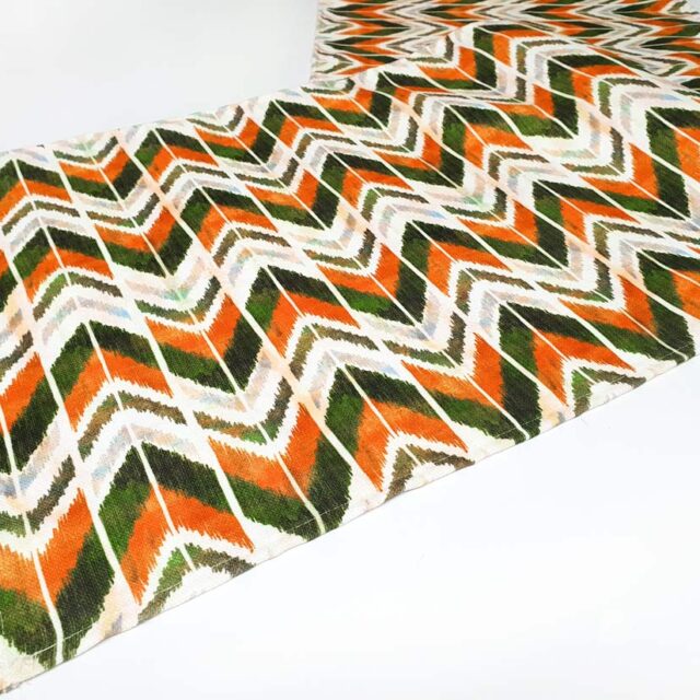 Zigzag ikat Desenli Runner