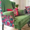 Kanaviçe Patchwork Desenli Kumaş
