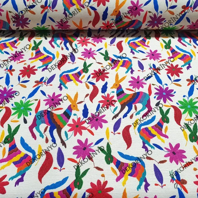 Meksika Bozkırları Desenli Döşemelik Kumaş