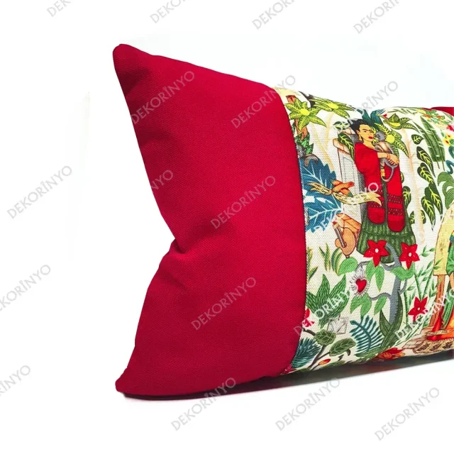 Frida Kahlo Bahçesi Dikdörtgen Kırlent