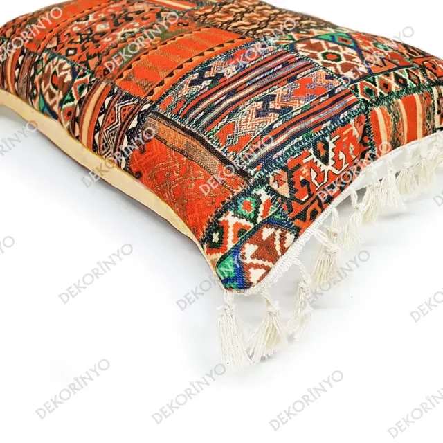 Osmanlı Kilim Püsküllü Kırlent