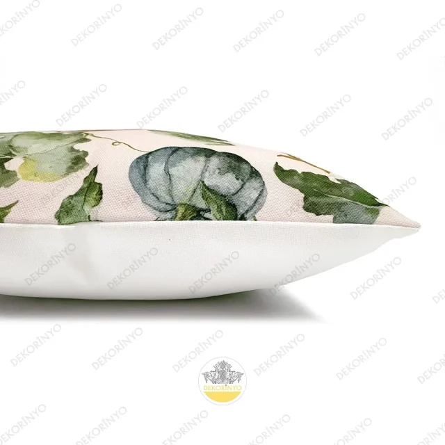 Bal Kabağı Desenli Dekoratif Kırlent