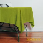 Yağ Yeşili Renkli Masa Örtüsü