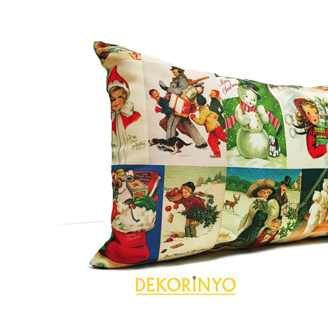 Alternative view of Yılbaşı Kartpostalları Desenli Dekoratif Kırlent