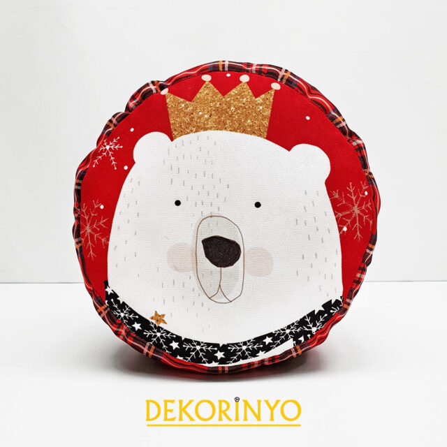 Ekose Ayı Desenli Puf