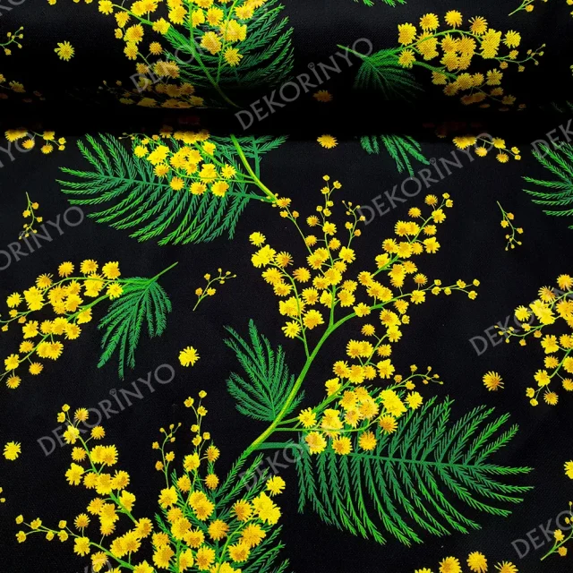 Mimoza Desenli Döşemelik Kumaş