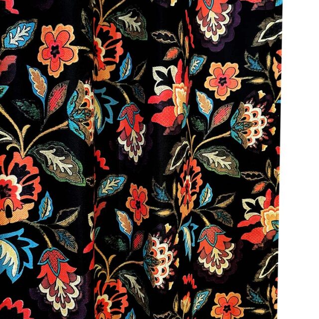 Özbek Çiçekleri Desenli Fon Perde