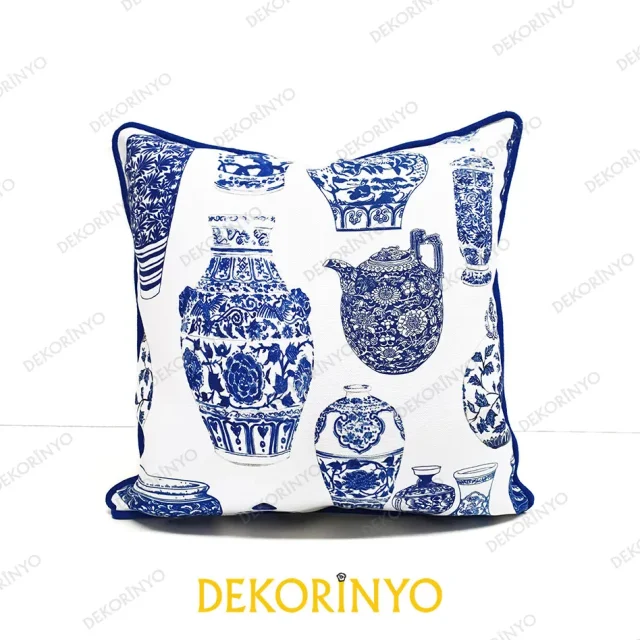 Vazo Desenli Yastık