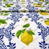 Limon Çiçeği Desenli Döşemelik Kumaş