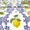 Limon Çiçeği Desenli Döşemelik Kumaş