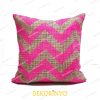 Fuşya Zigzag Desenli Yastık