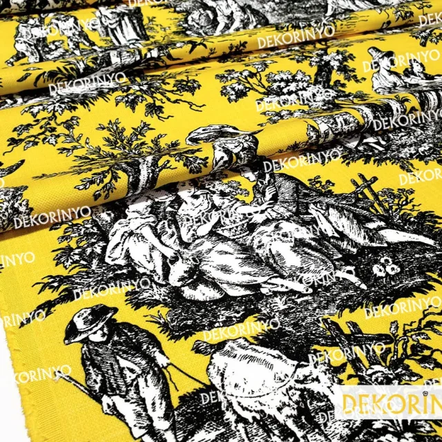 Rönesans Esintileri Desenli Döşemelik Kumaş