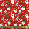Noel Baba ve Kardan Adam Desenli Kumaş