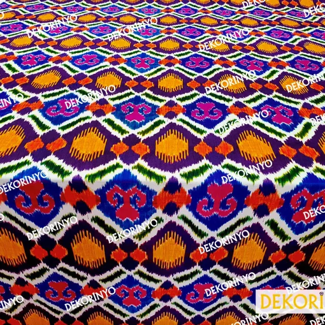 Bohem ikat Desenli Döşemelik Kumaş
