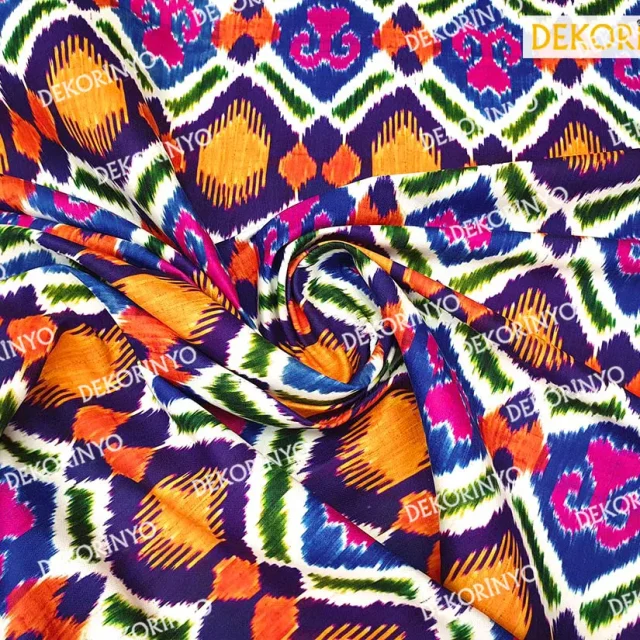 Bohem ikat Desenli Döşemelik Kumaş