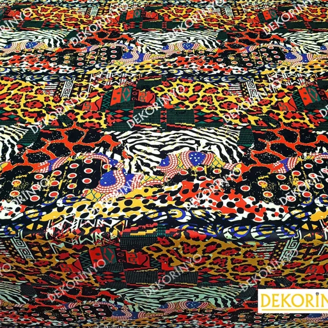 Safari Desenli Döşemelik Kumaş