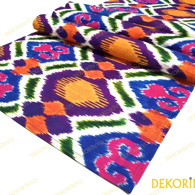 Bohem İkat Desenli Dekoratif Runner