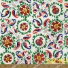 Özbek Çiçek Desenli Döşemelik Kumaş