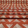 Kızıl Kahve Piramitler Desenli Döşemelik Kumaş