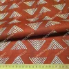 Kızıl Kahve Piramitler Desenli Döşemelik Kumaş