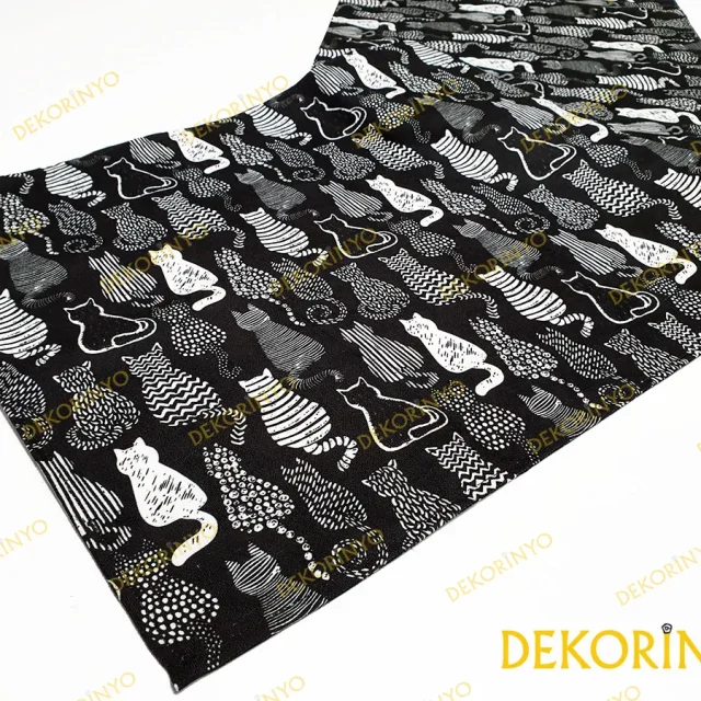 Cihangir Kedileri Desenli Runner