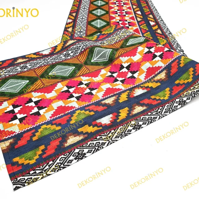 Etnik Aztek Desenli Runner