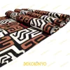 Taba Kestane Labirent Desenli Runner