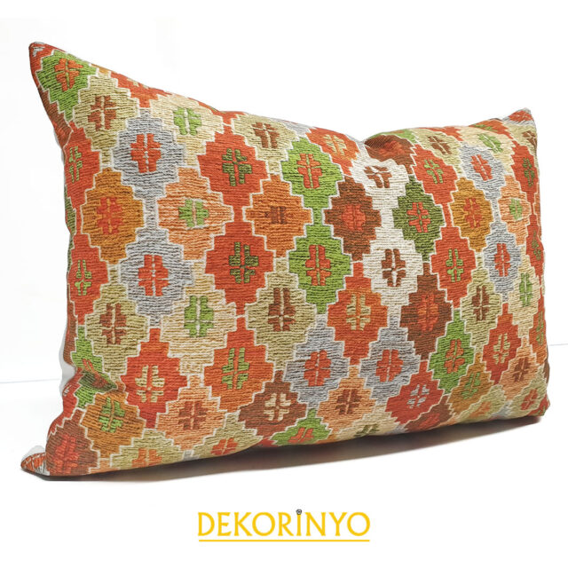 Etnik Dokuma Efektli Dikdörtgen Kırlent