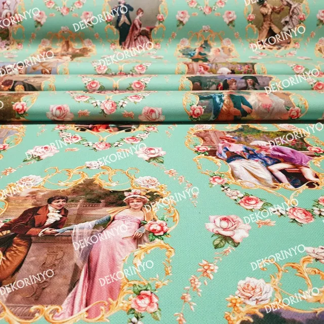 Aşk Çeşmesi Temalı Döşemelik Kumaş