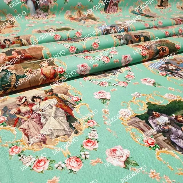 Aşk Çeşmesi Temalı Döşemelik Kumaş