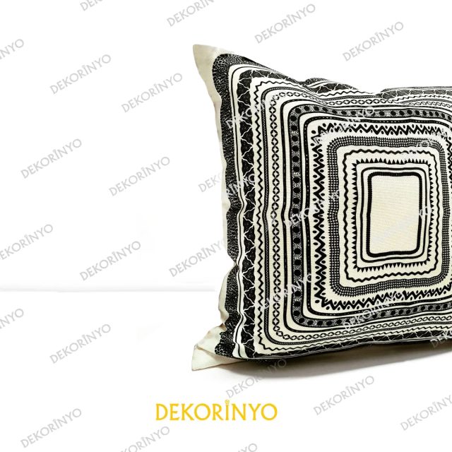 Krem Renk İkat Bohem Kırlent