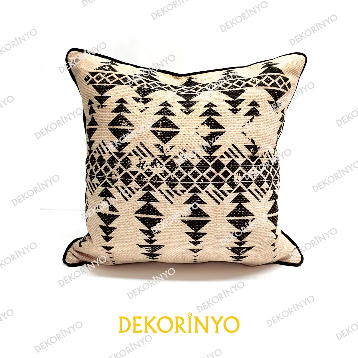 Keten Görünümlü Aztek Bohem Kırlent