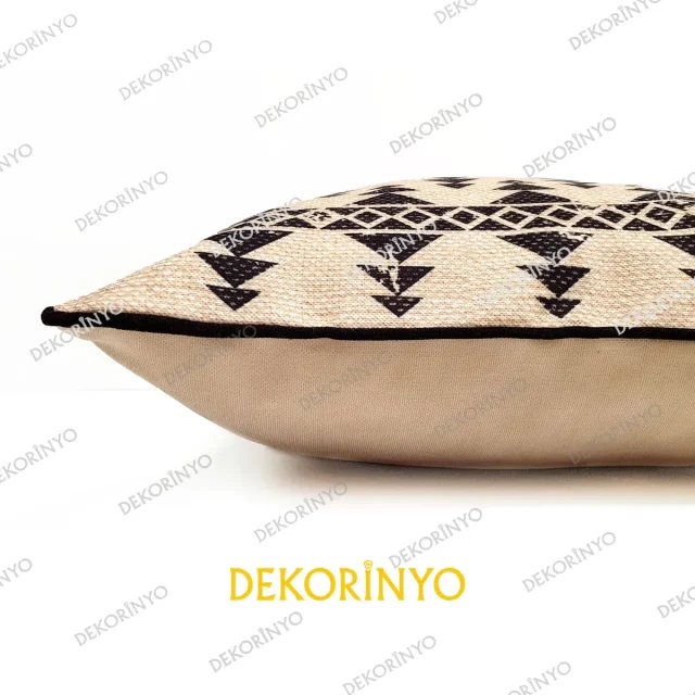 Keten Görünümlü Aztek Bohem Kırlent