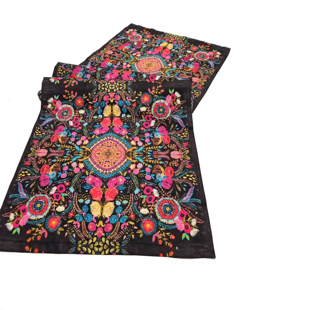 Afgan Motifleri Desenli Dekoratif Runner