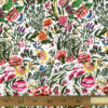 Rengarenk Karanfil Bahçesi Desenli Döşemelik Kumaş