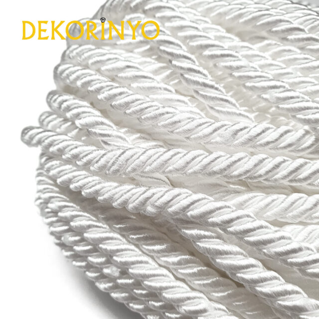 Beyaz Örgü Halat İp