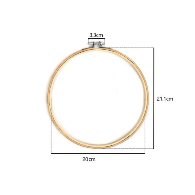Vidalı Bambu Kasnak 20 cm