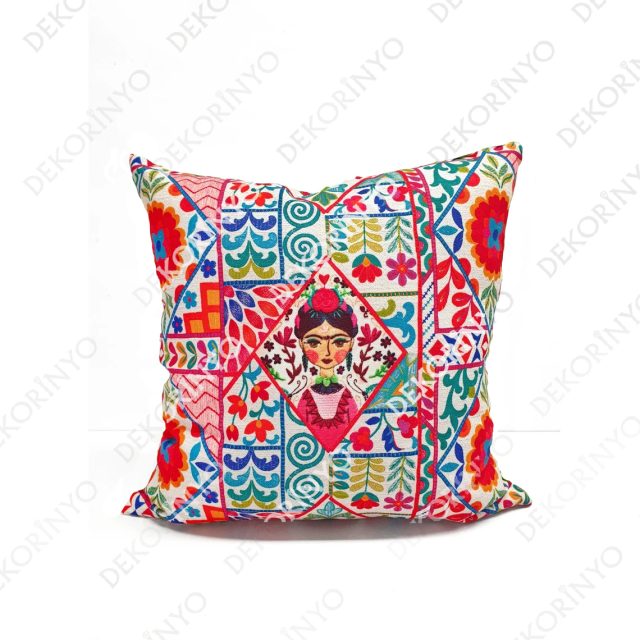 İğne Oyası Frida Desenli Kırlent