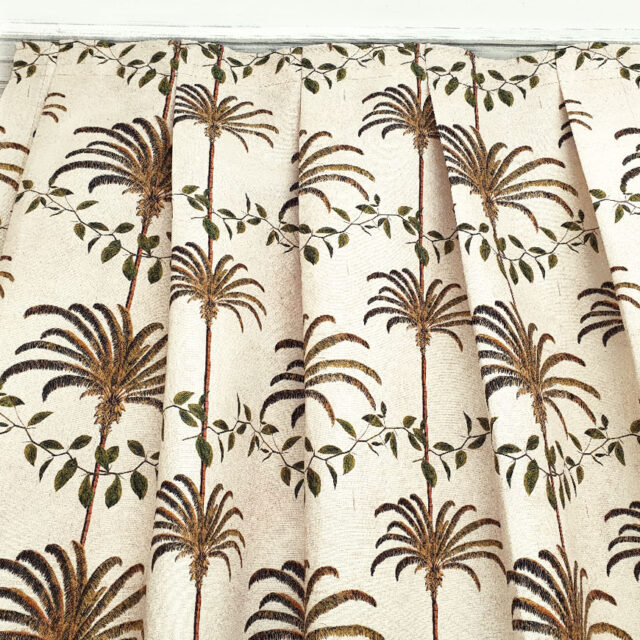 Dekoratif Palmiyeler Desenli Fon Perde