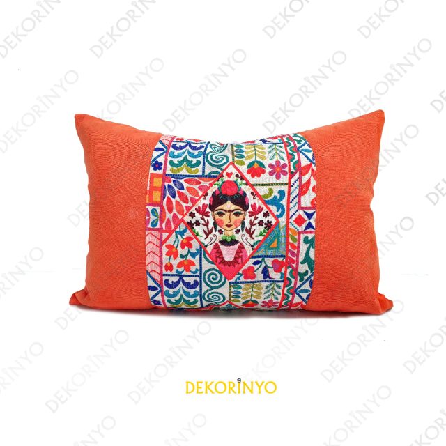 İğne Oyası Frida Dikdörtgen Kırlent